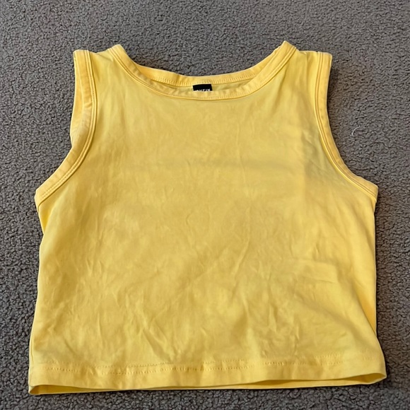 yellow shien cropped tank top size xs - Picture 1 of 3